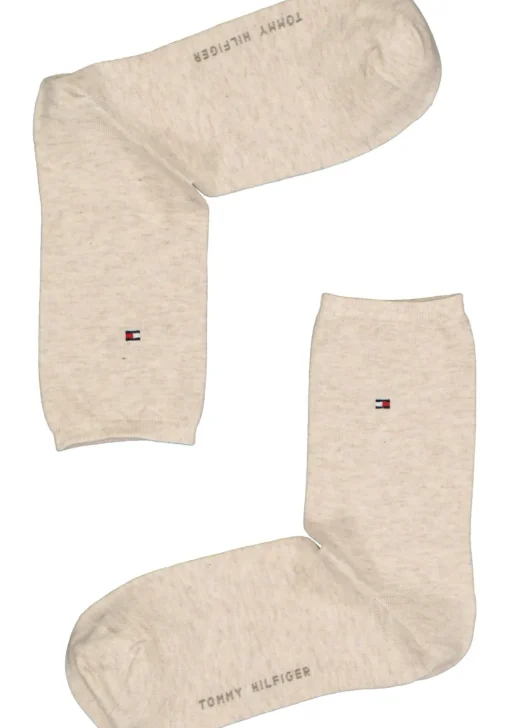 Tommy Hilfiger damessokken Casual (2-pack), uni katoen, licht beige melange