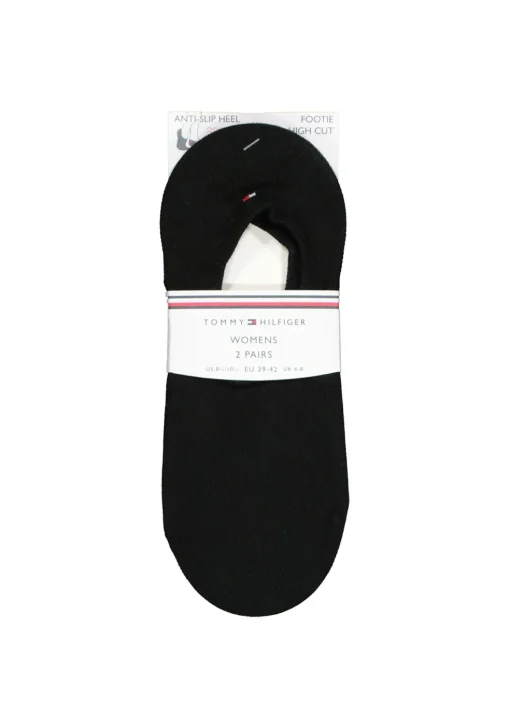 Tommy Hilfiger damessokken Footie (2-pack), onzichtbare sneakersokken katoen, zwart