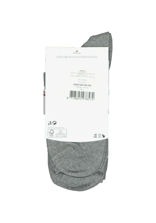 Tommy Hilfiger damessokken Dot (2-pack), uni en gestipt katoen, grijs met wit