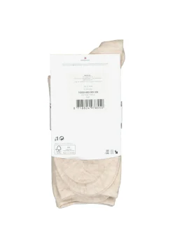Tommy Hilfiger damessokken Dot (2-pack), uni en gestipt katoen, licht beige melange met wit