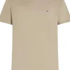 Tommy Hilfiger Essential Regular Fit Solid Tee, heren T-shirt korte mouw O-hals, beige