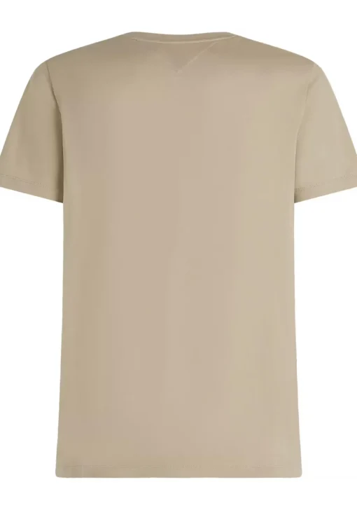 Tommy Hilfiger Essential Regular Fit Solid Tee, heren T-shirt korte mouw O-hals, beige