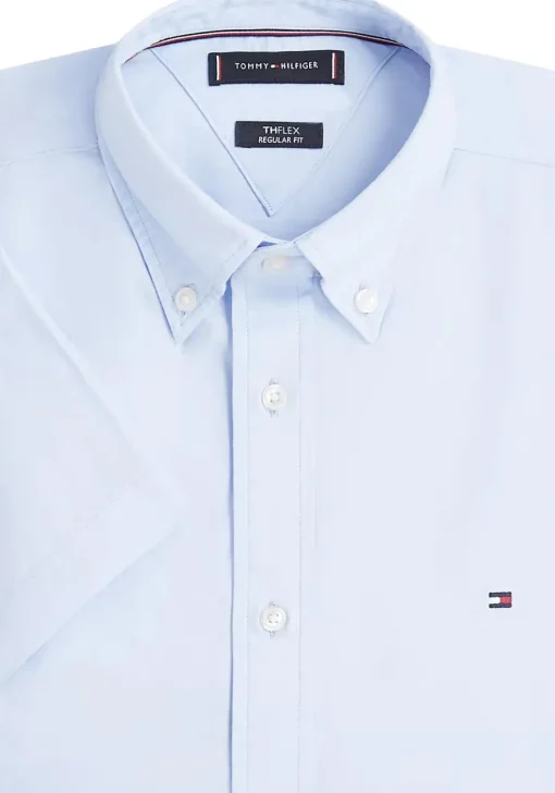 Tommy Hilfiger Flex Poplin Regular Fit Shirt, popeline, lichtblauw