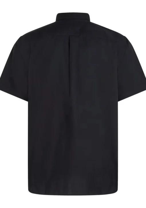 Tommy Hilfiger Flex Poplin Regular Fit Shirt, korte mouw, popeline, zwart
