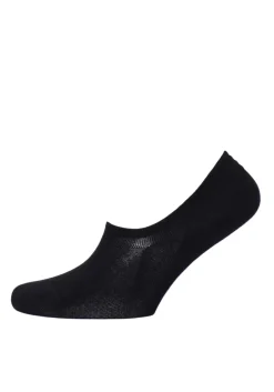 Tommy Hilfiger Footie Socks (2-pack), heren sneaker sokken katoen, onzichtbaar, zwart