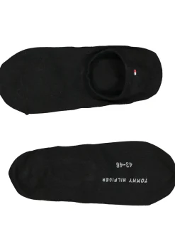 Tommy Hilfiger Footie Socks (2-pack), heren sneaker sokken katoen, onzichtbaar, zwart