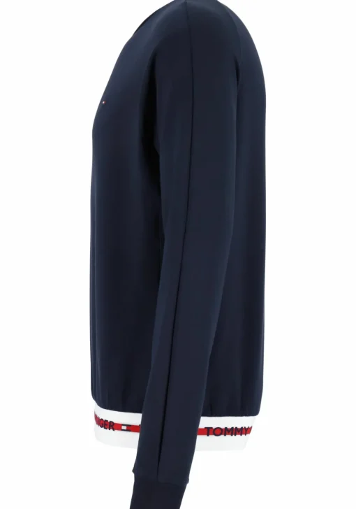 Tommy Hilfiger Nature Tech sweatshirt, heren trui O-hals, middeldik, blauw