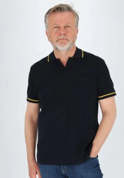 Tommy Hilfiger Open Collar Tipped Regular Polo, heren poloshirt, donkerblauw