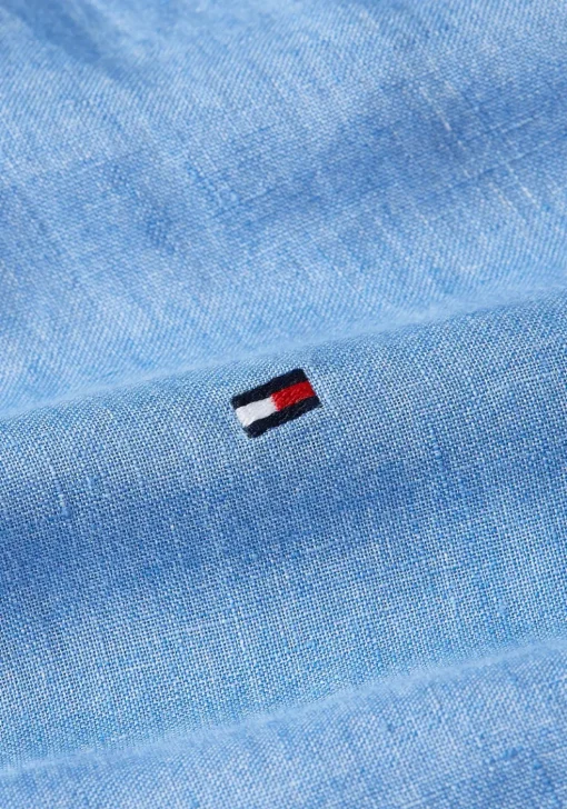 Tommy Hilfiger Pigment Dyed Regular Fit Shirt, popeline, middenblauw