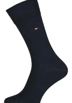 Tommy Hilfiger Rugby Stripe Socks (2-pack), herensokken katoen gestreept en uni, blauw