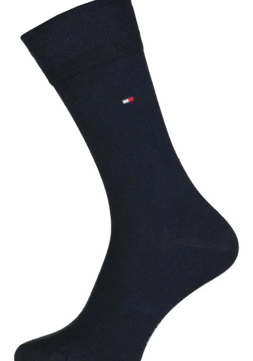 Tommy Hilfiger Rugby Stripe Socks (2-pack), herensokken katoen gestreept en uni, blauw