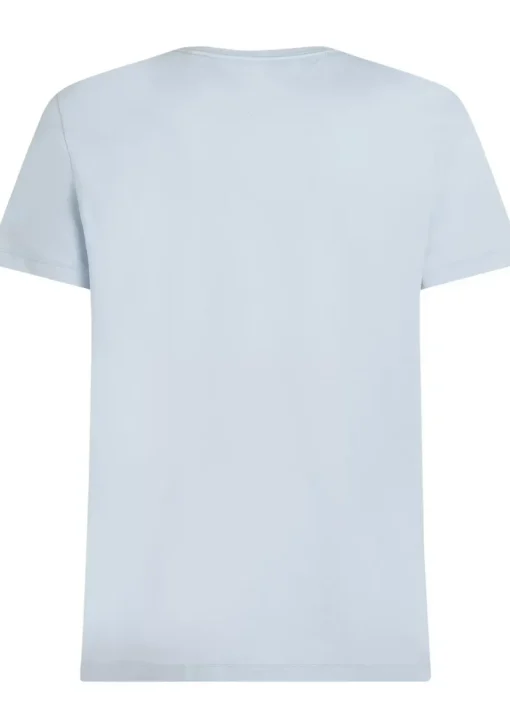 Tommy Hilfiger Stretch Slim Fit Tee, heren T-shirt korte mouw O-hals, blauw