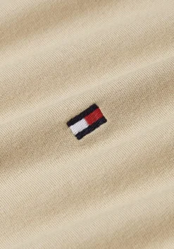 Tommy Hilfiger Stretch Slim Fit Tee, heren T-shirt korte mouw O-hals, beige