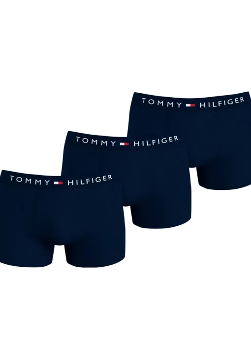 Tommy Hilfiger trunk (3-pack), heren boxers normale lengte, blauw