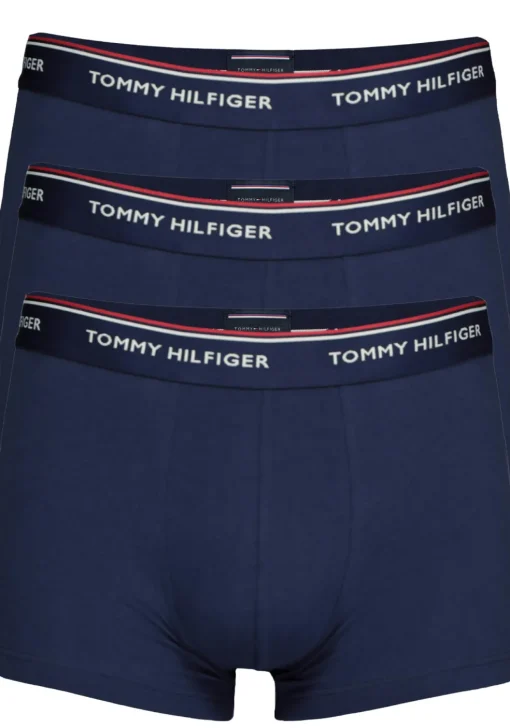 Tommy Hilfiger trunks (3-pack), heren boxers normale lengte, blauw
