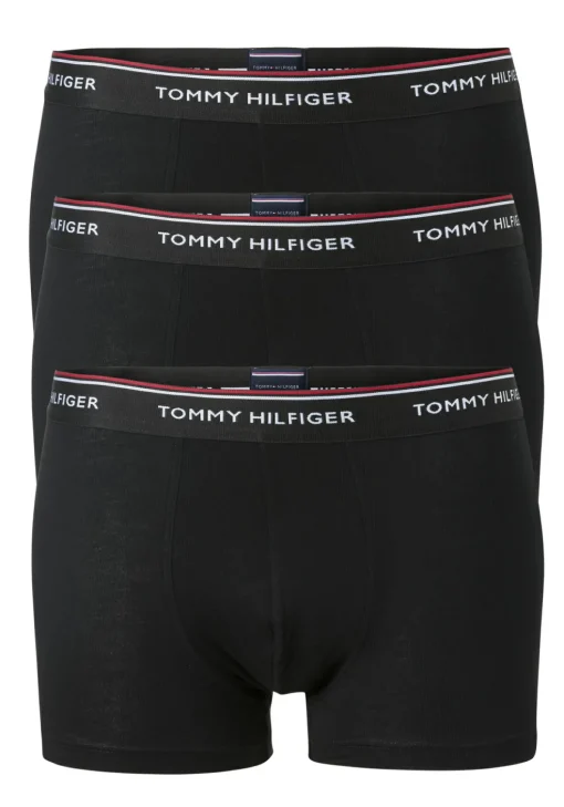 Tommy Hilfiger trunks (3-pack), heren boxers normale lengte, zwart