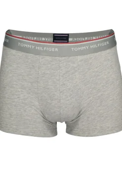 Tommy Hilfiger trunks (3-pack), heren boxers normale lengte, zwart, wit en grijs