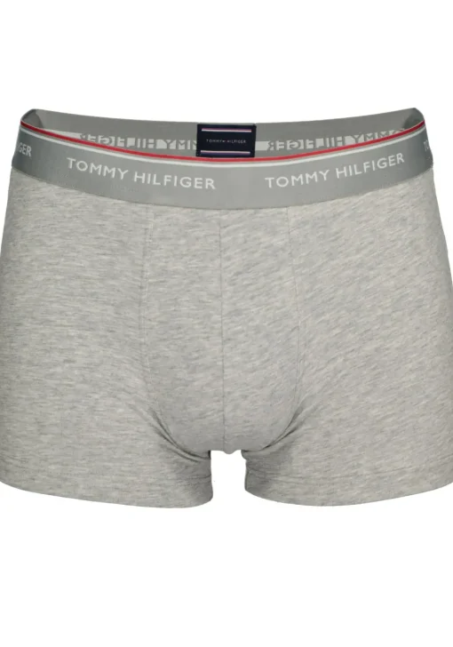 Tommy Hilfiger trunks (3-pack), heren boxers normale lengte, zwart, wit en grijs