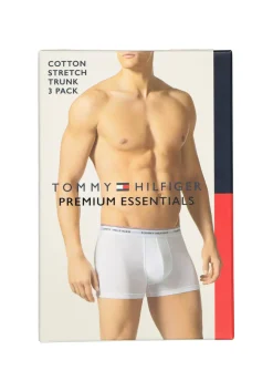 Tommy Hilfiger trunks (3-pack), heren boxers normale lengte, zwart, wit en grijs
