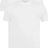 VENT wijd model T-shirt O-hals (2-pack), wit
