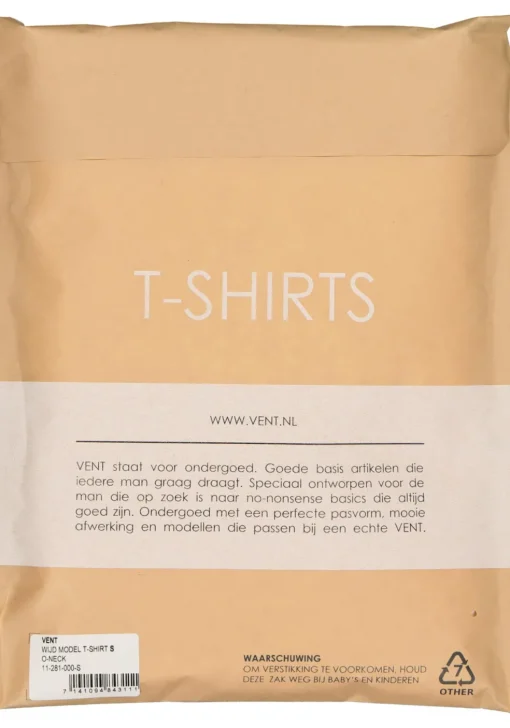 VENT wijd model T-shirt O-hals (2-pack), wit