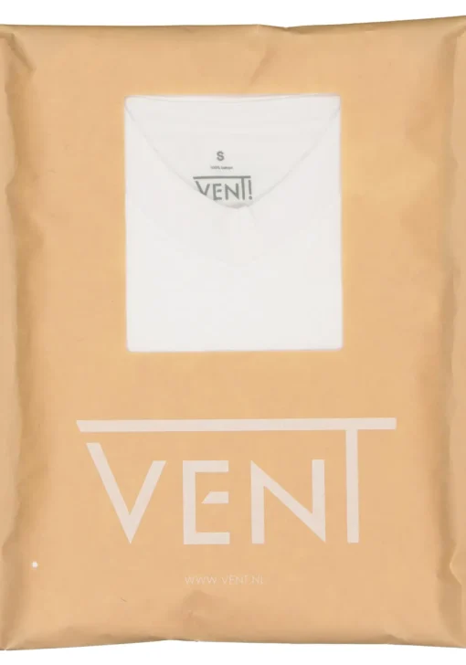 VENT wijd model T-shirt V-hals (2-pack), wit