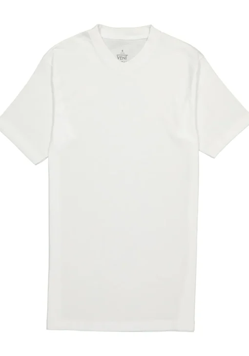 VENT wijd model T-shirt V-hals (2-pack), wit