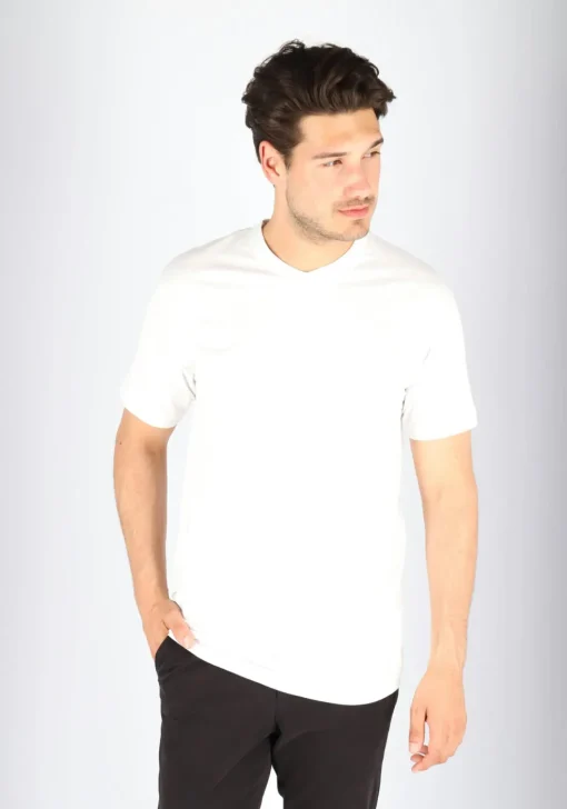 VENT wijd model T-shirt V-hals (2-pack), wit