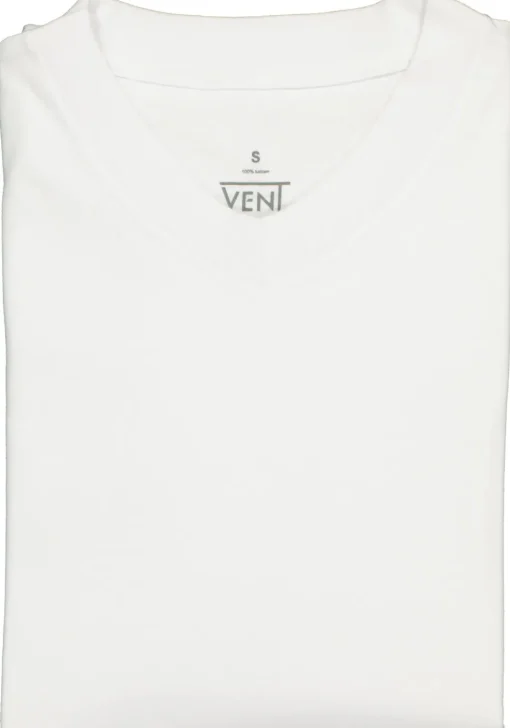 VENT wijd model T-shirt V-hals (2-pack), wit