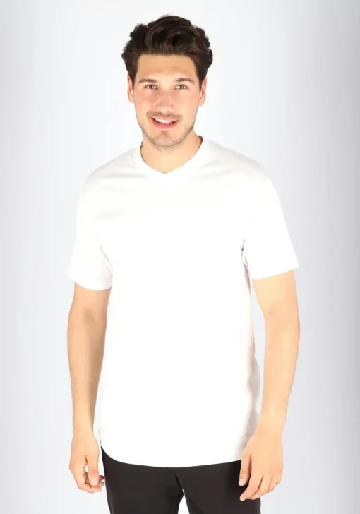 VENT wijd model T-shirt V-hals (2-pack), wit