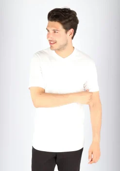 VENT wijd model T-shirt V-hals (2-pack), wit