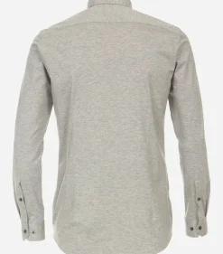 VENTI body fit overhemd, jersey, grijs