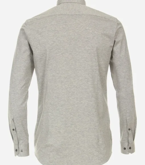 VENTI body fit overhemd, jersey, grijs