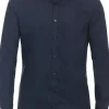 VENTI body fit overhemd, mouwlengte 72 cm, popeline, blauw