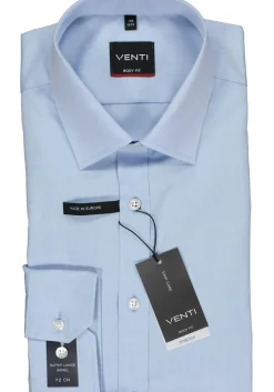 VENTI body fit overhemd, mouwlengte 72 cm, lichtblauw