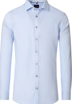 VENTI body fit overhemd, Oxford, blauw