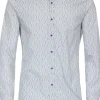VENTI body fit overhemd, popeline, blauw dessin