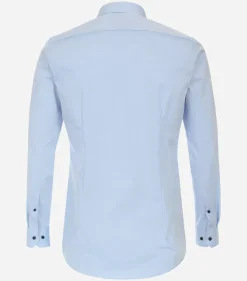 VENTI body fit overhemd, popeline, blauw