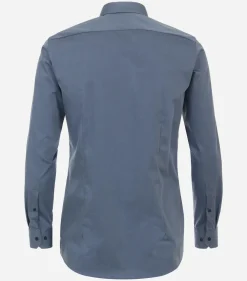 VENTI body fit overhemd, popeline, blauw