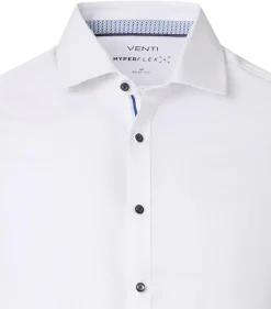 VENTI body fit overhemd, twill, wit