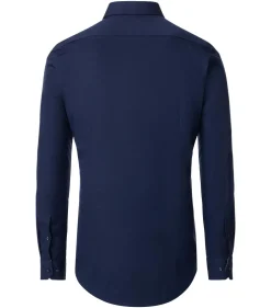 VENTI body fit overhemd, twill, blauw