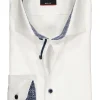 VENTI body fit overhemd, wit twill (contrast)