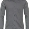 VENTI modern fit overhemd, dobby, groen, wit, blauw mini dessin