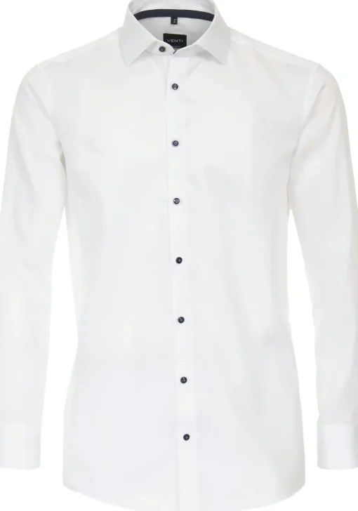 VENTI modern fit overhemd, structuur, wit