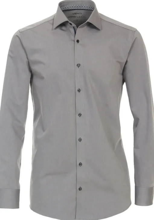 VENTI modern fit overhemd, twill, grijs