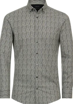 VENTI modern fit overhemd, jersey, groen dessin