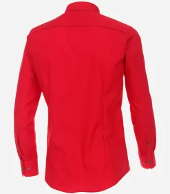 VENTI modern fit overhemd, popeline, rood