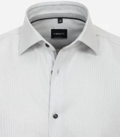 VENTI modern fit overhemd, structuur, grijs