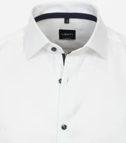 VENTI modern fit overhemd, structuur, wit