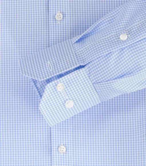 VENTI modern fit overhemd, twill, blauw met wit geruit